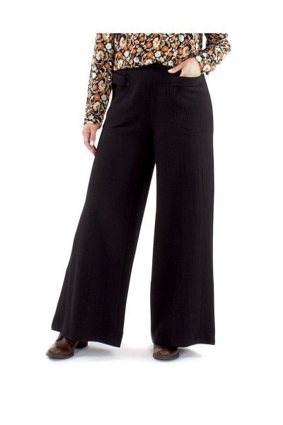Pantalón 100% algodón ancho negro