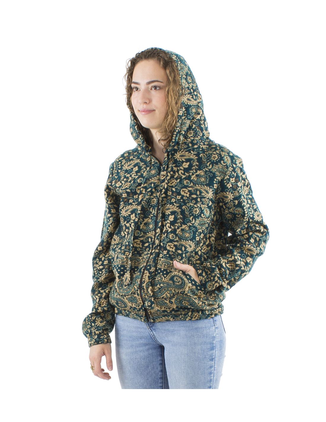 Chaqueta cremallera tapiz roja - Imagen 3