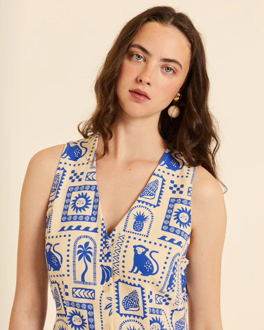 Vestido azul Marrakech Pepaloves - Imagen 2