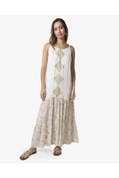 Vestido Tantrend Blanco-Dorado