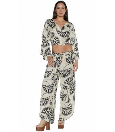 Top beige Babadesign cruzado