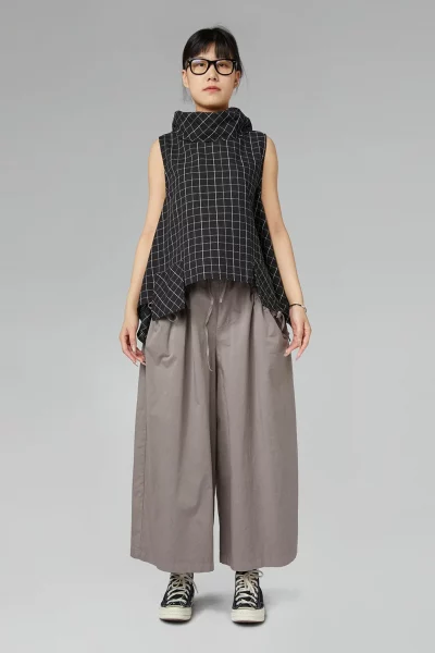 Camisa cuadros asimétrica bolsillos  Wendy Trendy