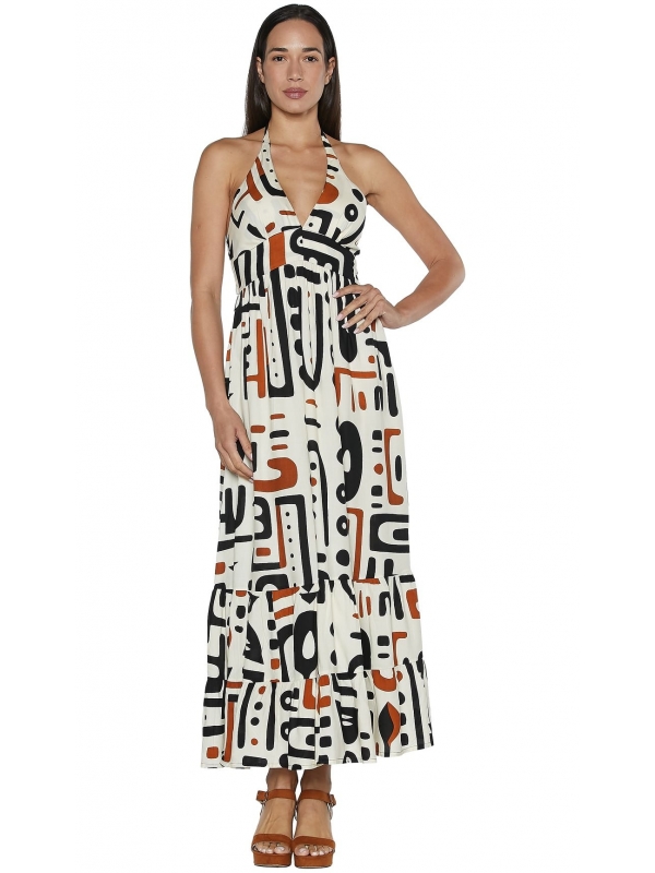 Vestido largo origen art Babadesign