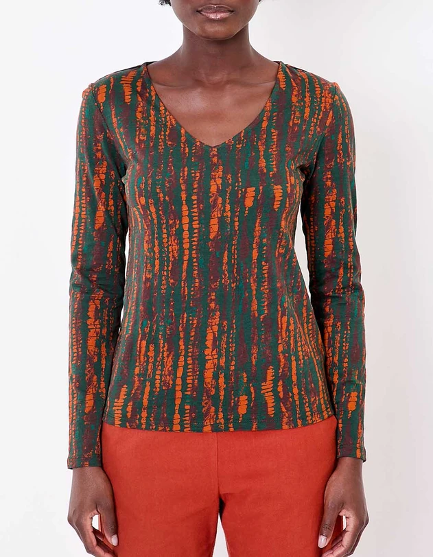 Camisa Vanpur verde Algodón Bio La Fiancée - Imagen 2