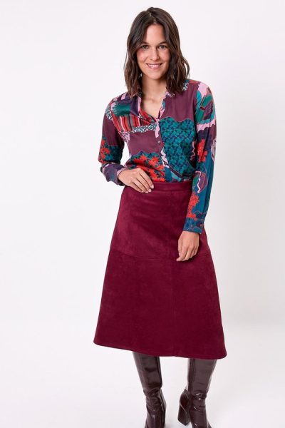 Blusa abotonada fluida brique EcoVero La fiancée