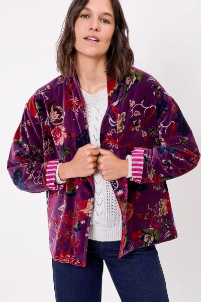 Chaqueta Dharma violeta terciopelo La Fiancée