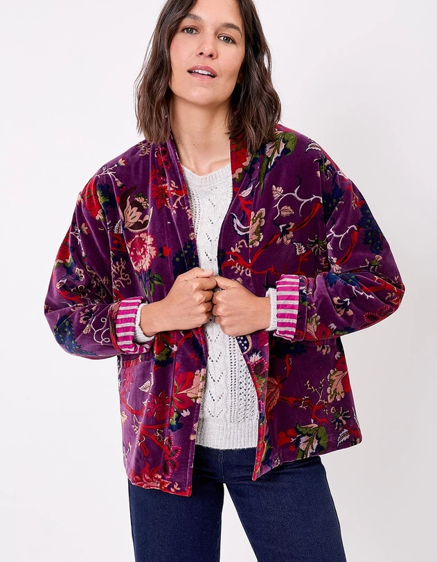 Chaqueta Dharma violeta terciopelo La Fiancée