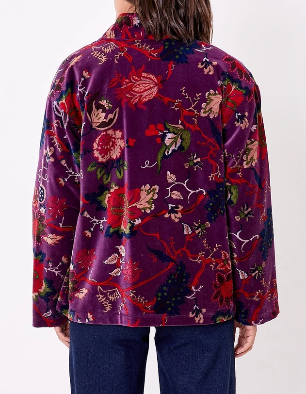 Chaqueta Dharma violeta terciopelo La Fiancée - Imagen 2