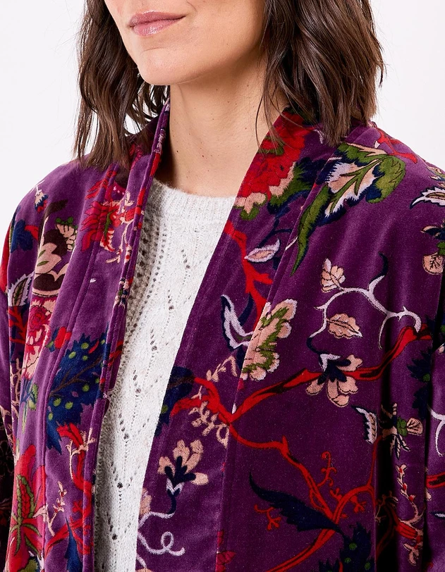Chaqueta Dharma violeta terciopelo La Fiancée - Imagen 3