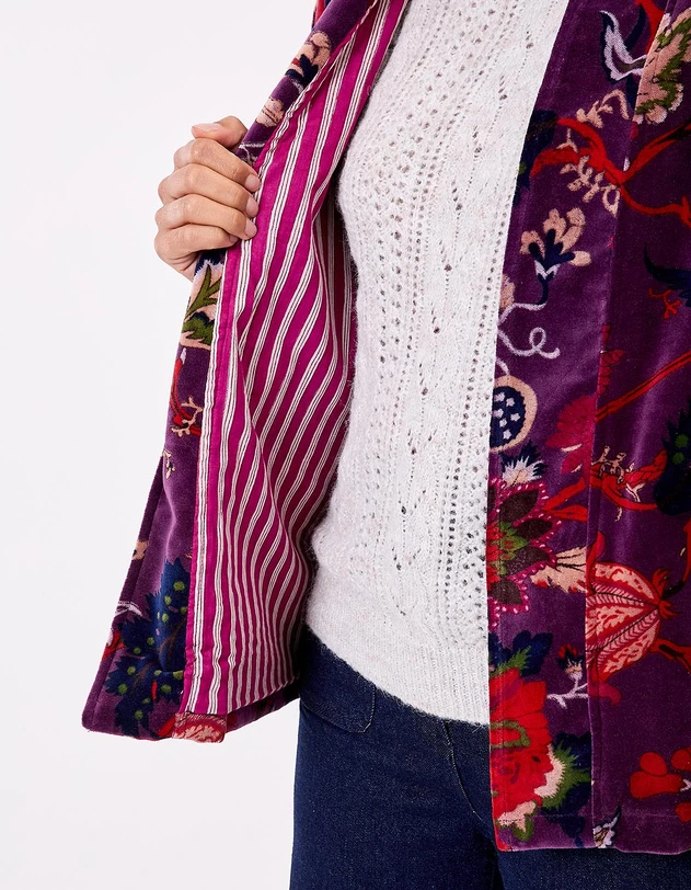 Chaqueta Dharma violeta terciopelo La Fiancée - Imagen 4