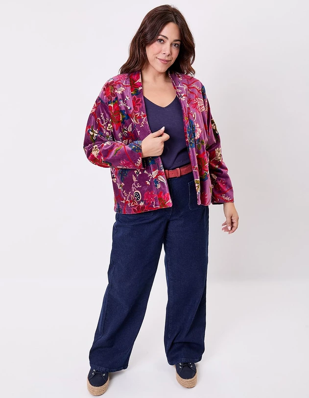 Chaqueta Dharma violeta terciopelo La Fiancée - Imagen 6