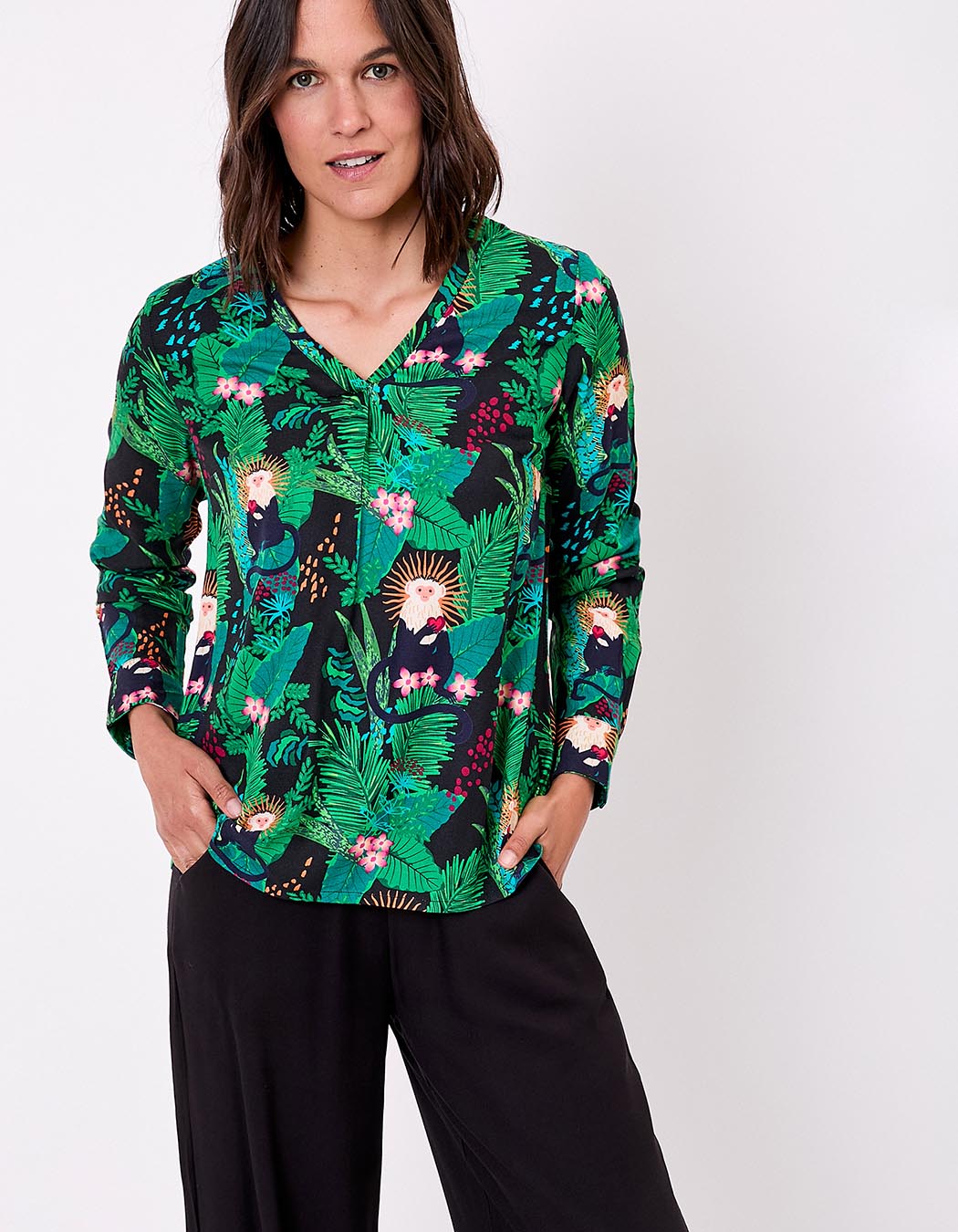 Blusa fluida evasé EcoVero La fiancée