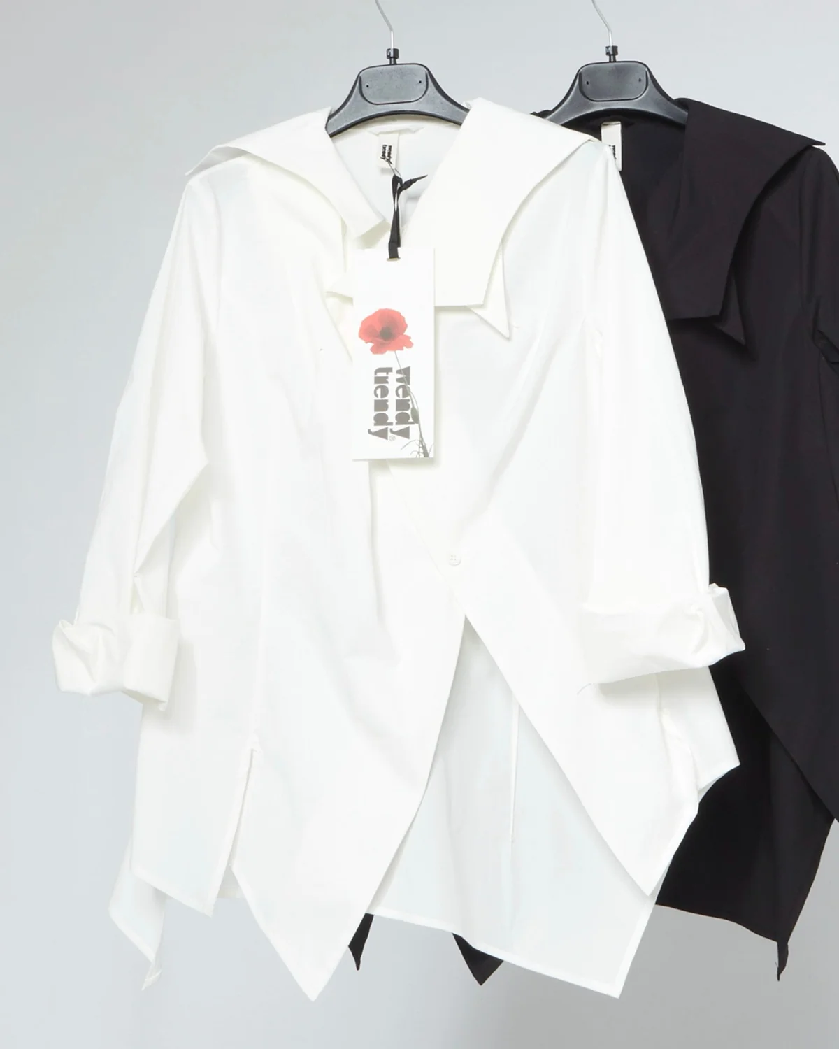 Camisa/chaqueta abotonada Blanca Origami Wendy Trendy