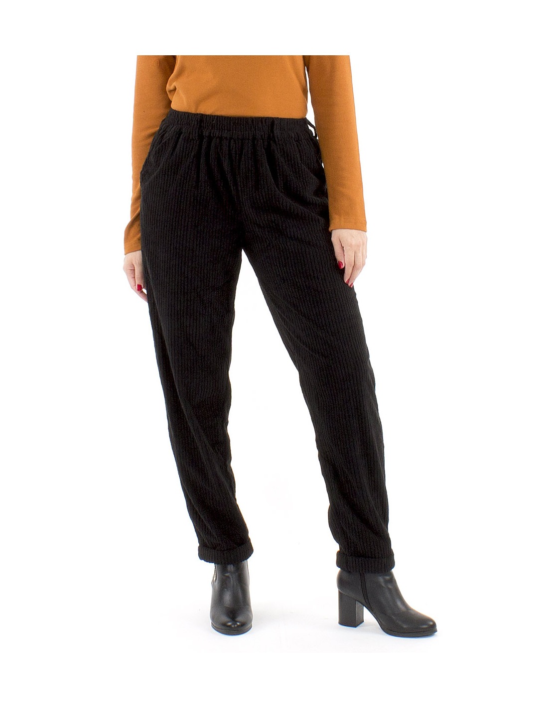 Pantalón terciopelo Coline Negro