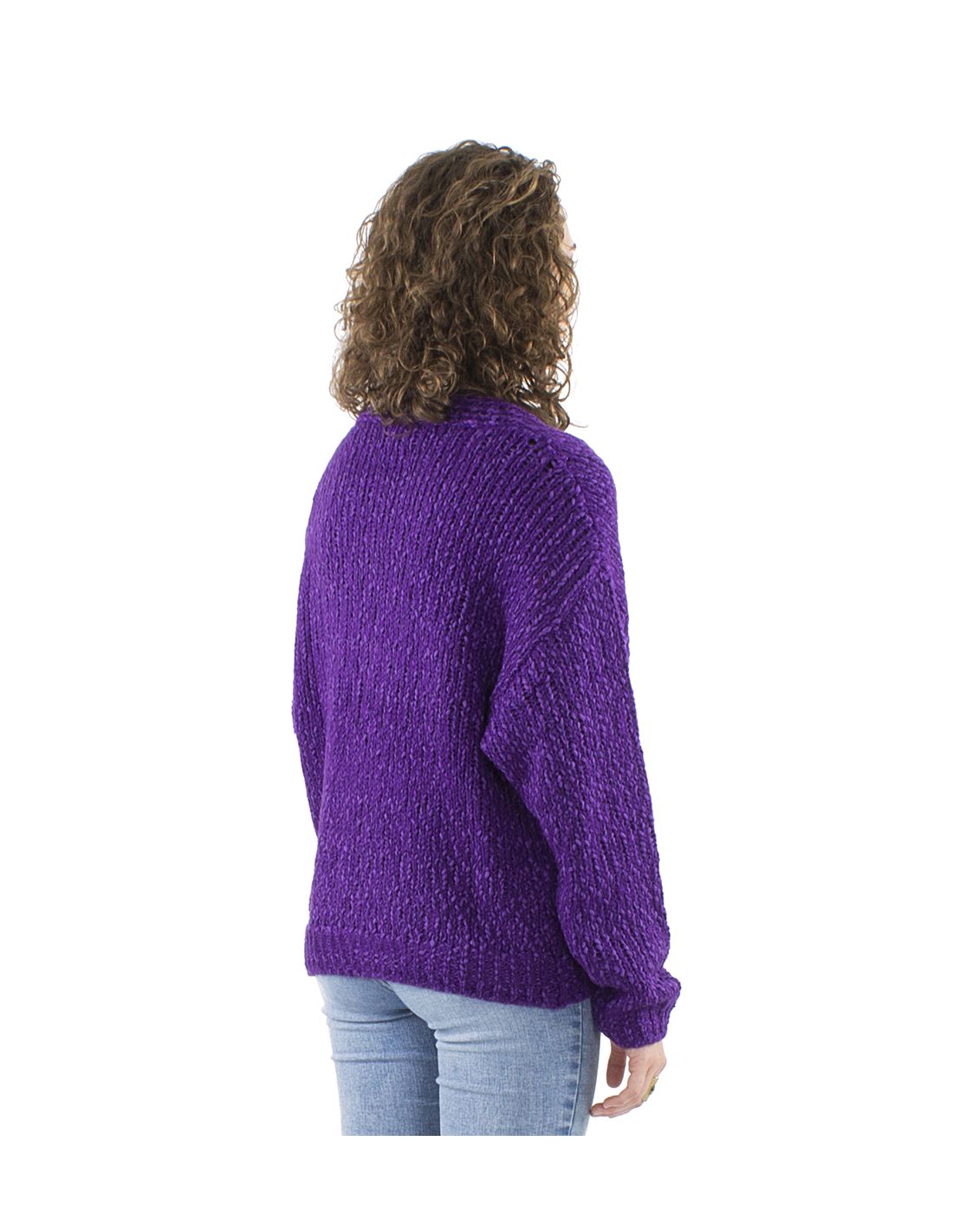 Chaqueta punto Coline abotonada Violeta - Imagen 2