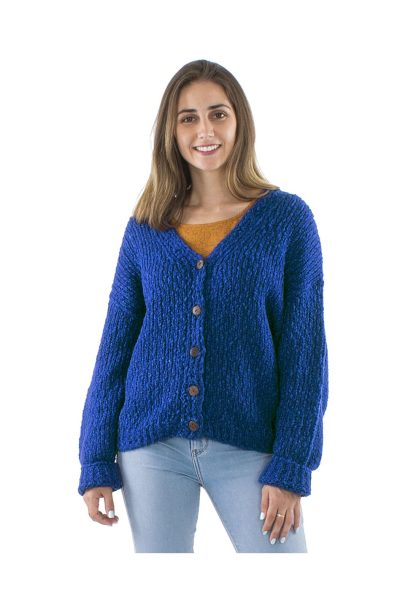 Chaqueta punto Coline abotonada  Azul